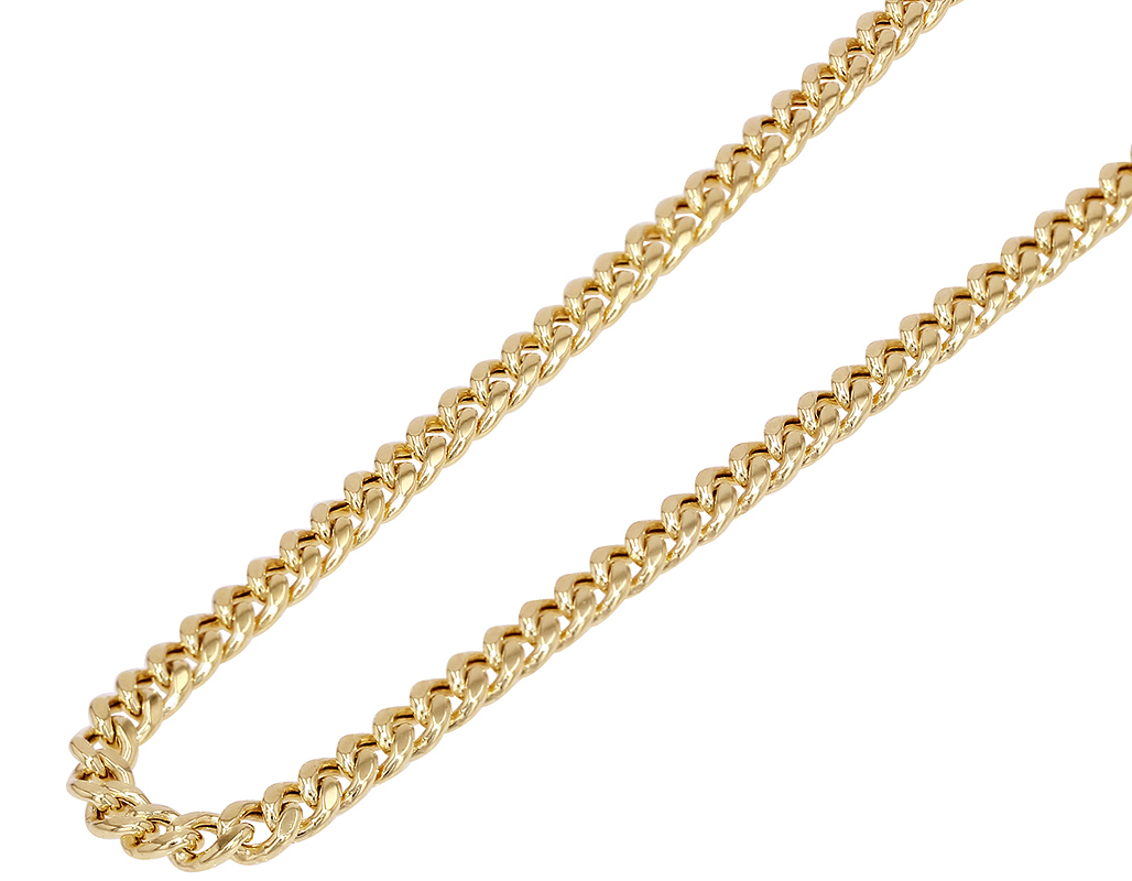 Pre-owned Jewelry Unlimited Unisex Real Yellow Gold 10k Hollow Miami Cuban Link 4mm Chain Necklace 16-30...