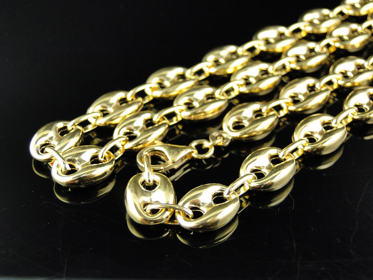 gucci gold necklace mens