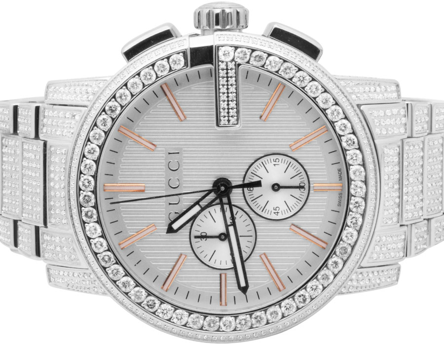 rose gold diamond watches for men