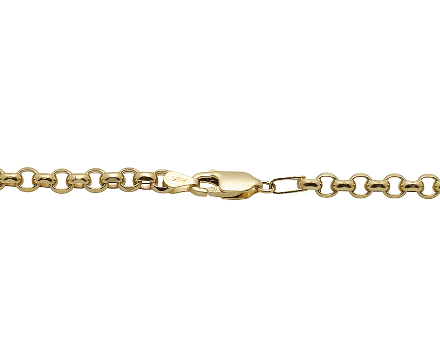 Men's Real 10K Yellow Gold Rolo Chain Necklace 3.5MM 18-26 inches | eBay