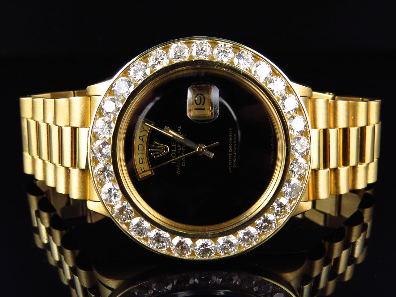 mens presidential rolex with diamonds