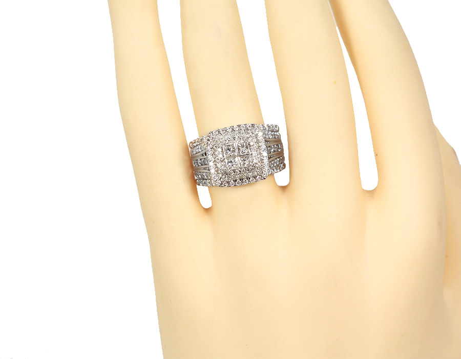 Details about Princess Cut Diamond Engagement Bridal Ring with Jacket ...