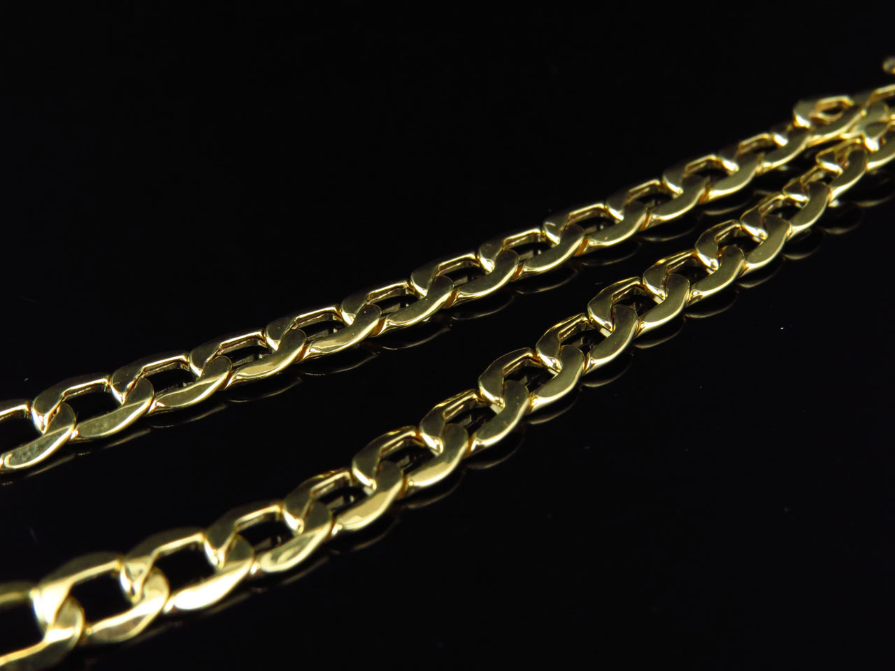Mens Hollow 10K Yellow Gold 4.5 MM Cuban Curb Link Chain Necklace 18-24 ...